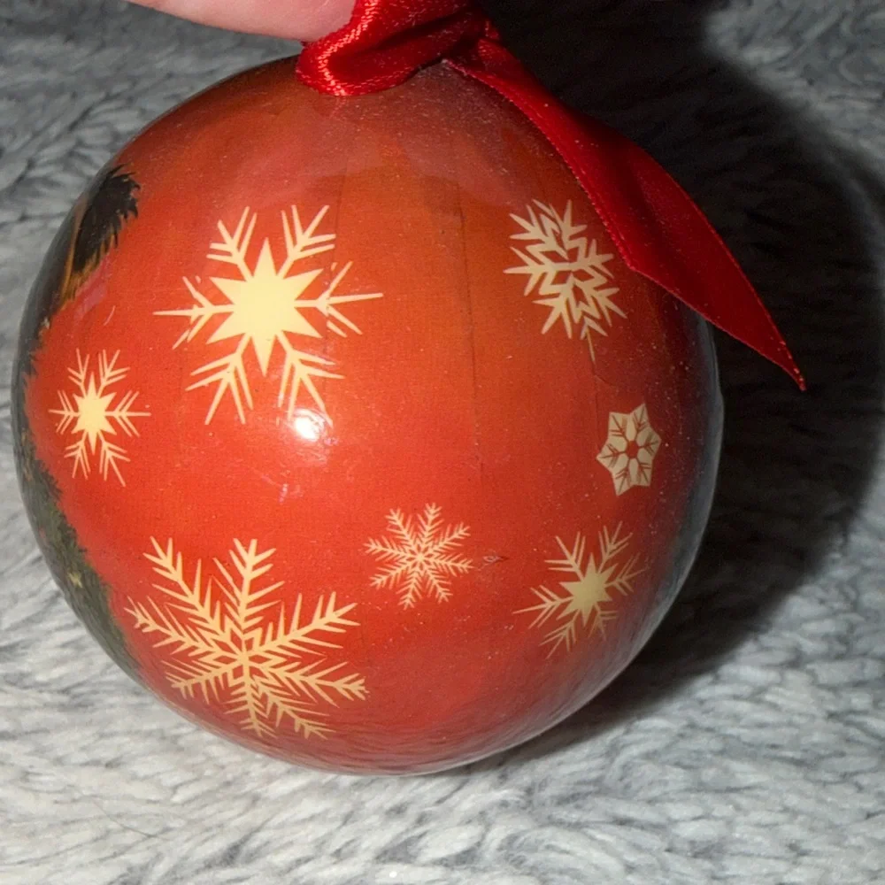 Festive Red Yorkie Dog Christmas Ornament with Bow E & S Pets New Without Box